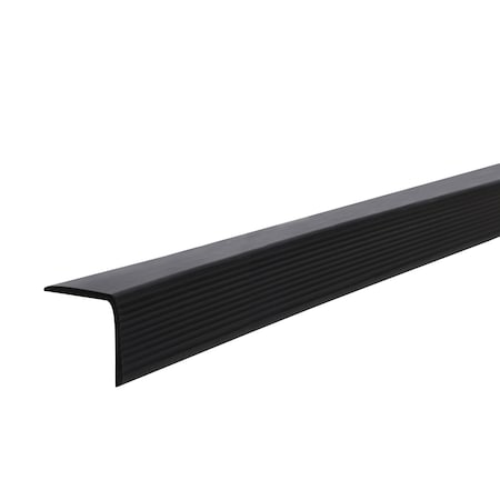 Zoro Select 36" Vinyl Stair Edging, Black 2RRX8