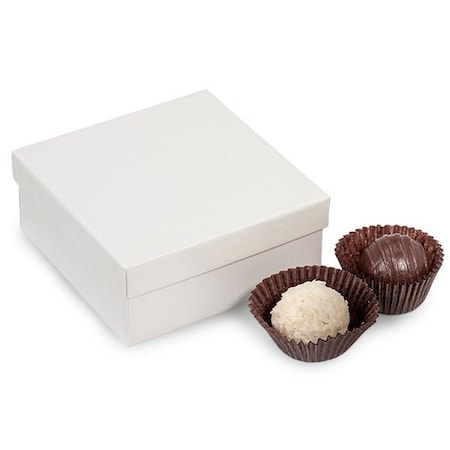 Nashville Wraps White Pearl 4 Piece Truffle Box, 3.5x3.5x1.5, 24PK TBR4PL