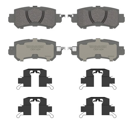 Wagner Brake OEX Rear Disc Brake Pad Set Premium Ceramic, OEX1624