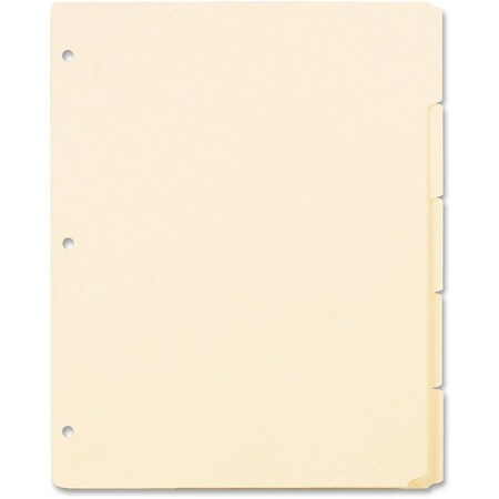 Tops Business Forms Oxford, WRITE-ON TAB DIVIDERS, 5-TAB, 11 X 8.5, MANILA, 20PK 13V