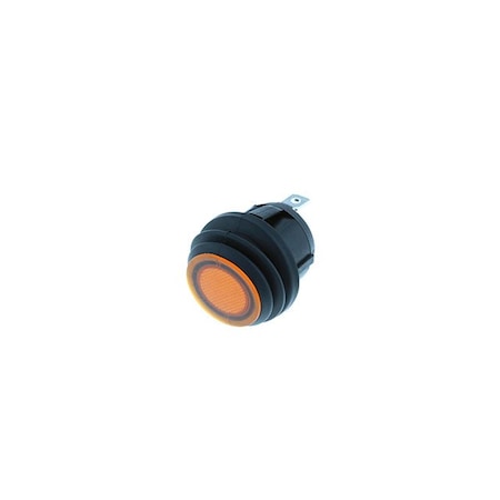 Switch Components IP65 Round Rocker, 3P SPST OFF-ON, Amber LED RA4-1A-DC-2-AL