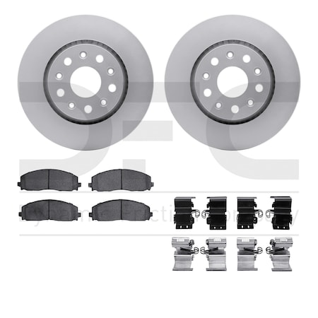 Dynamic Friction Co DFC Geospec Rotors with 5000 Advanced Brake Pads includes Hardware 4512-42210