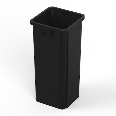 Regal Altair 23 Gallon Square Gray Plastic Trash Can, Vent Channel Design ZR-TC-100-SQ23BK