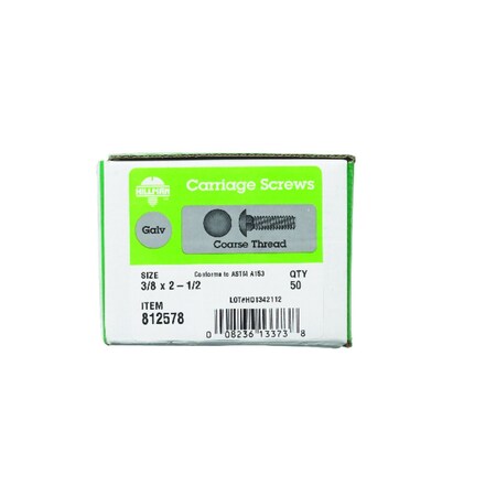 Hillman Hdg Carr Scrw 3/8X2 1/2 812578