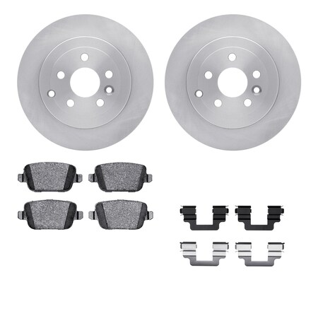 Dynamic Friction Co DFC Rotors with EURO 5000 Ceramic Brake Pads includes Hardware 6612-11067