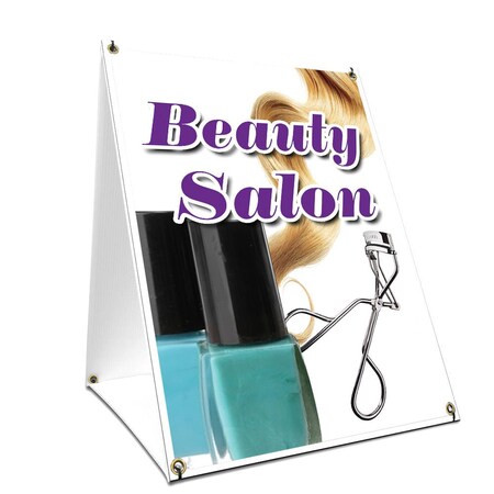 Signmission Beauty Salon, 36 Inch x 24 Inch A-frame Yard Sign, Plastic Sign SBC-2436-Beauty Salon