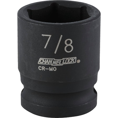 Channellock 1/2'' Drive 7/8'' 6-Point Shallow Standard Impact Socket 313238