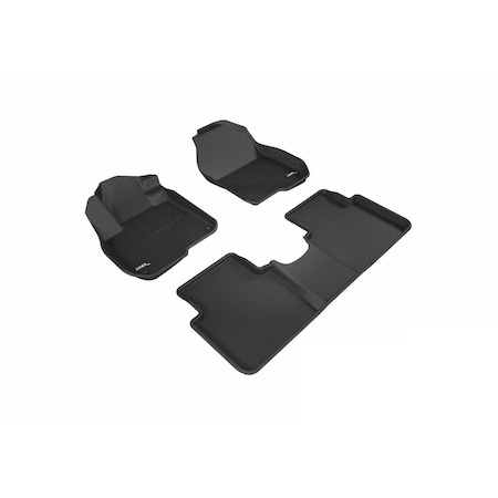 3D Maxpider R1 R2 Kagu Floor Mat for Honda CR-V 2017, Black L1HD08601509