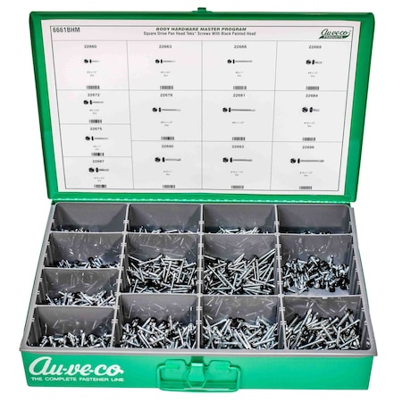 Auveco BHM Square Pan Head Teks Screws with Black Painted Head 6661BHM