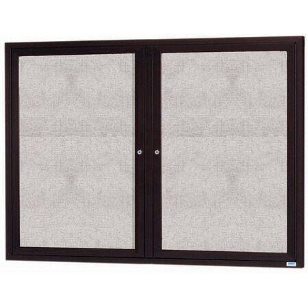 Aarco Outdoor Illuminated Enclosed Bulletin Board w/ Al Frame, Bronze Anodized Al, 48''Hx60''W ODCC4860RIBA