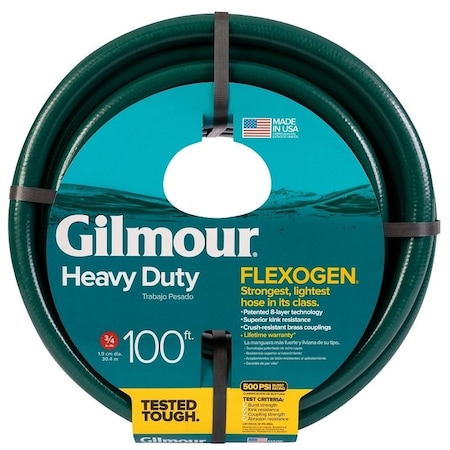 Flexogen Gilmour 1034100 Garden Hose, 100 ft L, Rubber 834101-1001