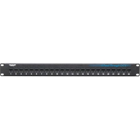 Black Box Cat6 Feed-Through Patch Panel, Unshielde, RJ45 JPM818A