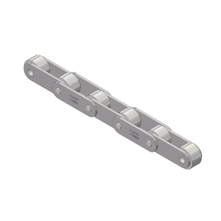 Senqcia Hi-Max Conveyor Series Double Pitch Riv Lg, 10 ft OAL, 2 P, 1-1/8 Dia x 5/8 W C2082HMRB