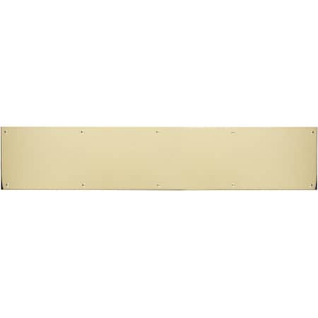 Brass Accents 6 in. x 34 in. Kick Plate Polished Brass-Aluminum Adhesive Mount A09-P0634-628ADH