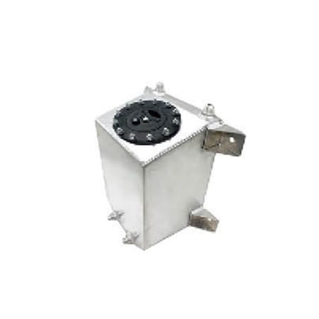 Absurdo 3 gal Heavy Duty Street Racing Aluminum Fuel Gas Tank, Polished - 15 x 8 x 8 in. AB2192432