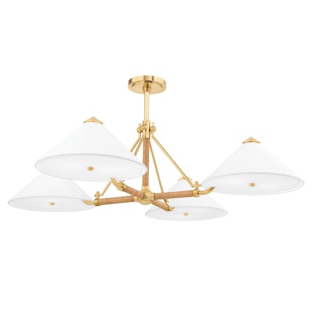 Hudson Valley Lighting Williamsburg 8 Light Chandelier 46 In. Aged Brass 1046-AGB