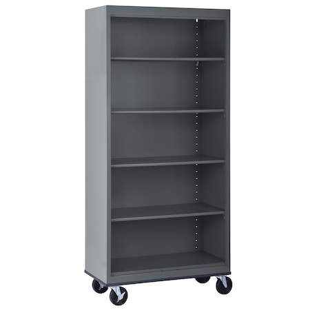 Sandusky Lee Bookcase, 5 Shelf, 36"Wx18"Dx78"H, Charcoal BM40361872-02