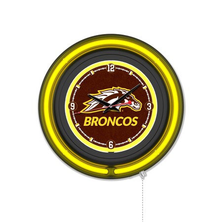 Holland Bar Stool Western Michigan University 15 Double Neon Wall Clock Clk15BK