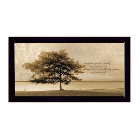 Homeroots Find Yourself Black Framed Print Wall Art 405541