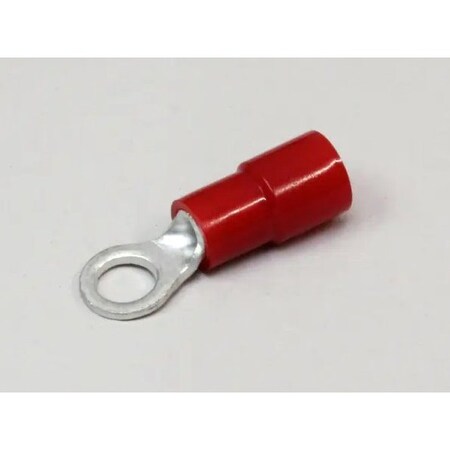 Nichifu Eco-Friendly Polycarbonate Insulated Ring Terminals, Stud #6, AWG 22-16 TMEX 1.25-3.5S-RED