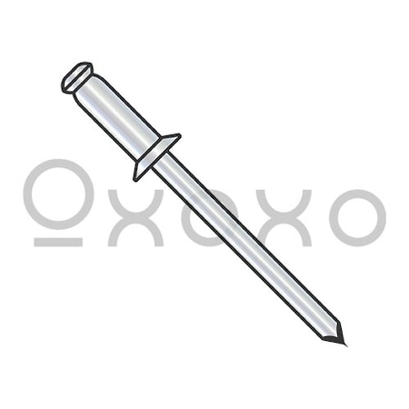 Oxoxo 1/8X.18-.25 Countersunk Steel Rivet With Steel Mandrel, 10000PK 372260