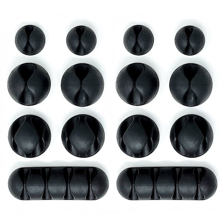 Wrap It Storage Cable Clip, Silicone, Black, 6-3/4 in L 514-CLIPS-BL