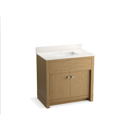 Kohler Alouette 36" bathroom vanity cabinet with sink and quartz top 33266-WEK