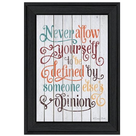 Homeroots Never Allow Yourself Black Framed Print Wall Art 405590