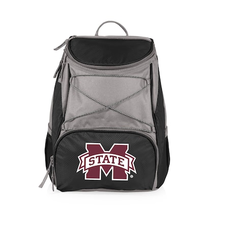 Picnic Time Family Of Brands NCAA Mississippi State Bulldogs PTX Backpack CoolerBlack with Gray Accents 633-00-175-384-0