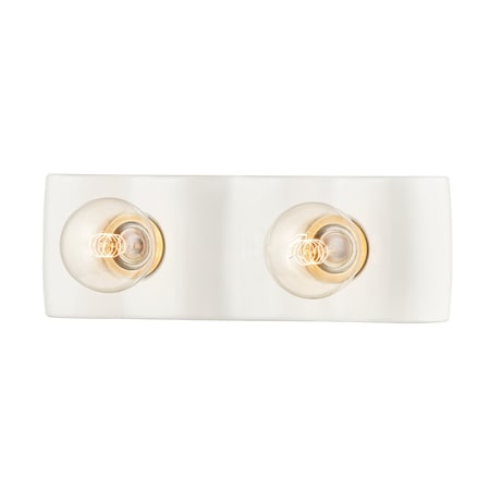 Mitzi Jillian 2 Light Bath And Vanity 14 In. Ceramic White H545302-CWH