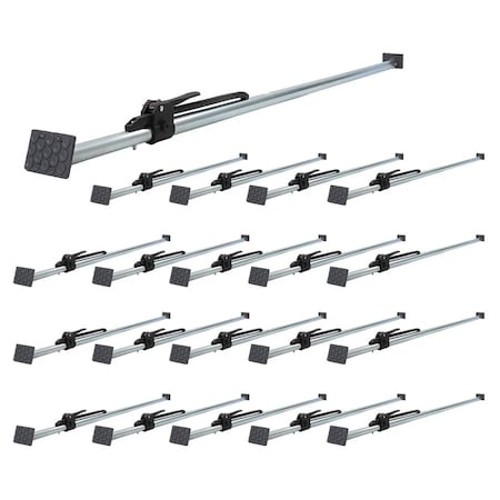 Mytee Products Steel ratcheting load bar lock 2X4in w/pads Van Truck Trailer 89in-105in, 20PK DV-GSTx20