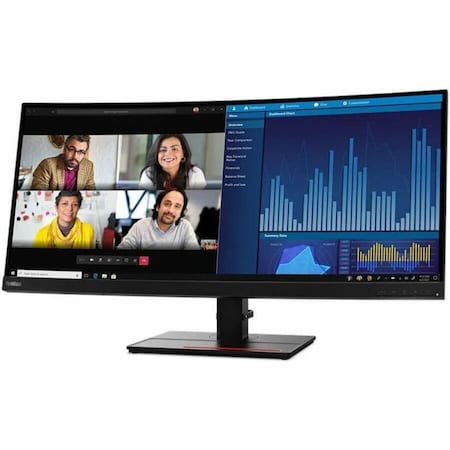 Lenovo ThinkVision P34w-20 34" Class UWQHD Curved Screen LED Monitor - 21:9 - Raven Black 63F2RAR3U4