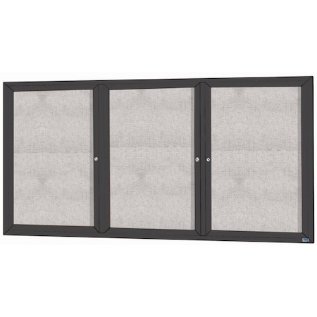 Aarco Outdoor Illuminated Enclosed Bulletin Board w/ Al Frame, Bronze Anodized Al, 48''Hx96''W ODCC4896-3RIBA
