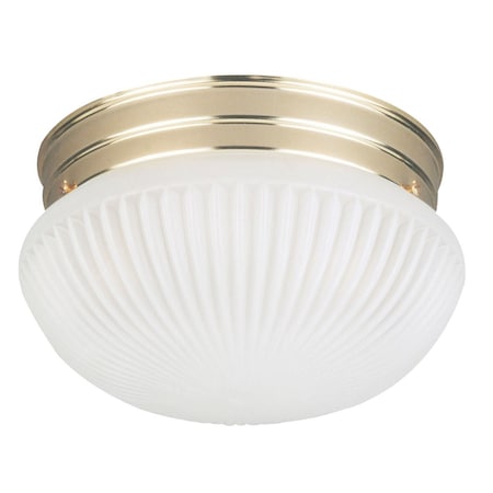 Home Impressions 9-1/2'' Polished Brass Incandescent Flush Mount Ceiling Light Fixture IFM710BP