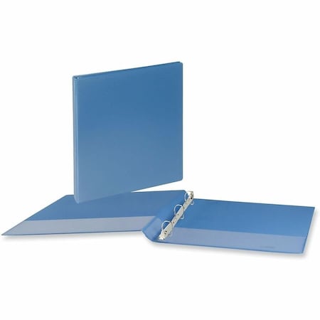 Universal Deluxe Round Ring Vinyl View Binder, 1-1/2in Capacity, Light Blue UNV20723***