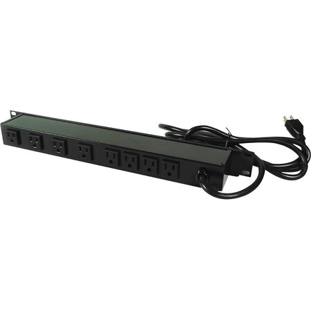 Wiremold Power Strip, Rack Mounted, 5-15R, 6 ft. J08B0B