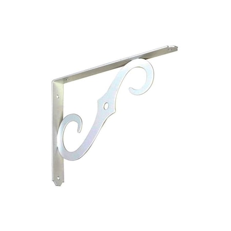 National Hardware 152BC Shelf Bracket, 100 lb, 10 in L, 0.94 in H, Steel, Antique White N229-443
