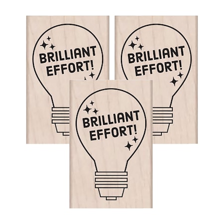 Hero Arts Brilliant Effort Wood Stamp, 3PK E6339