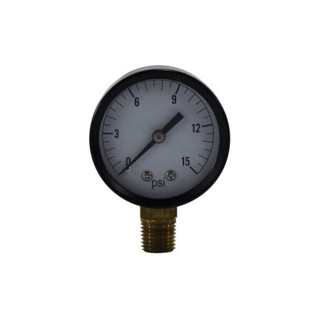 Ironwerks 2 in 0-300 PSI 1/4 in Lower Mount Dry Gauge 80007