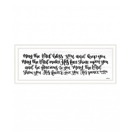 May the Lord Bless You and Keep You 1 White Framed Print Wall Art