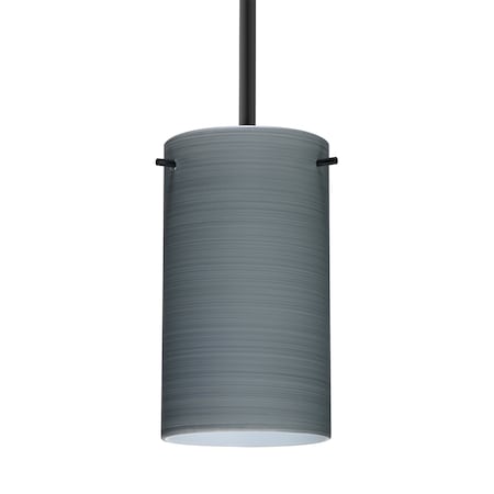 Besa Lighting Besa Stilo 7 Stem Pendant, Titan, Black Finish, 1x 5W LED 1TT-4404TN-LED-BK