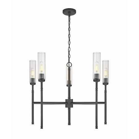 Z-Lite Esme Matte Black 5 Light Chandelier 3047-5MB