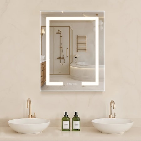 Vevor Lighted Medicine Cabinet with HD Mirror 24 x 30 in Recessed or Wall Mount CSD-305