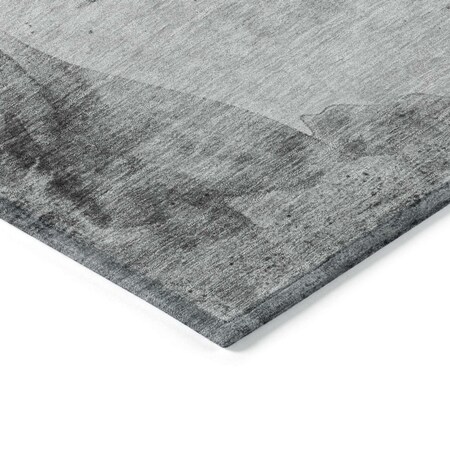 Homeroots 8' X 10' Gray And Silver Horse Washable Indoor Outdoor Area Rug 618676