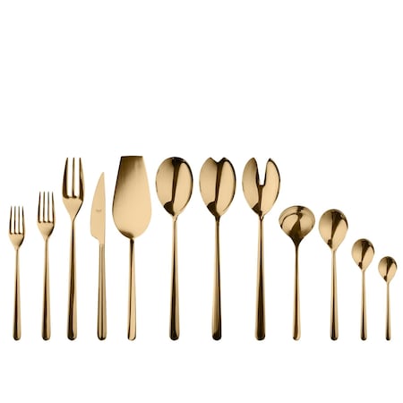 Mepra Linea Flatware Set - 67 Pieces - Gold 108922067
