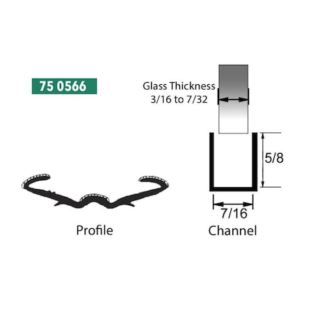 Precision Replacement Parts Glass Run Channel 75 0566