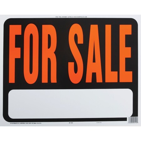 Hy-Ko 15x19 Heavy Gauge Plastic Sign For Sale SP-100