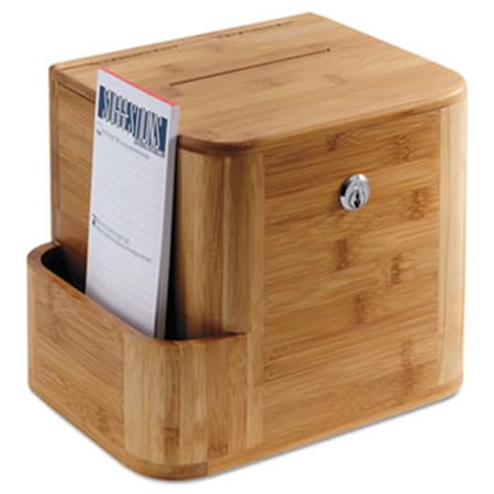 Roomfactory Bamboo Suggestion Box, 10 x 8 x 14, Natural RO39697