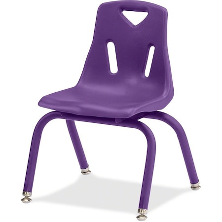 Jonti-Craft Berries Stacking Chair with Powder-Coated Legs, 14 in. Ht, Purple 8124JC1004