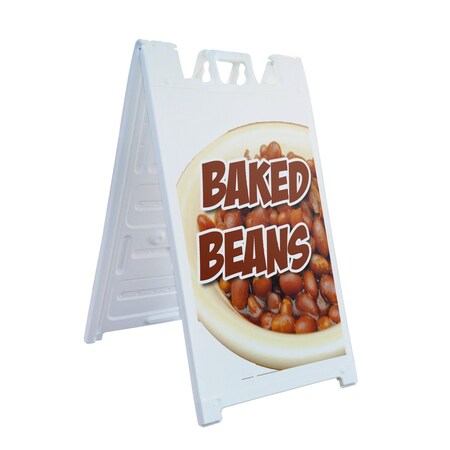 Signmission Baked Beans, A-Frame & 2 Sign Inserts, Heavy-Duty Plastic Frame SBHD-C-2436-Baked Beans